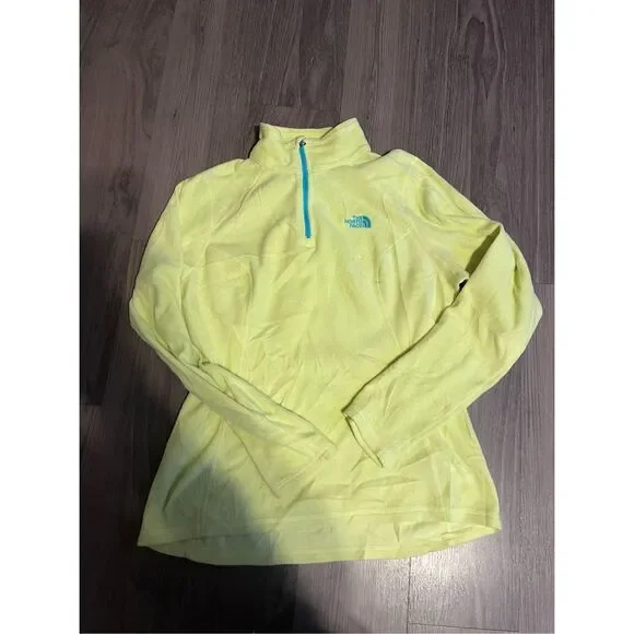 The North Face Yellow Fleece Jacket - Picture 1 of 4